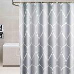 Rideaux de douche gris en polyester en lot de 1 200x180 