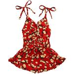 Combishorts rouges en coton mélangé à volants à motif papillons Taille 1 mois look fashion pour fille de la boutique en ligne Amazon.fr 