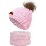 Bonnets en polaire roses en fourrure à pompons Taille 1 mois look fashion pour garçon de la boutique en ligne Amazon.fr 