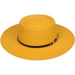 Chapeaux Fedora jaunes Tailles uniques look fashion pour femme 