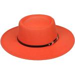 Chapeaux Fedora orange Tailles uniques look fashion pour femme 