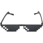 YIZITU Lunettes de soleil tendance pixelisées pour femmes, lunettes de soleil unisexes en mosaïque pour hommes et femmes, lunettes de vie voyou, Tel que montré, Taille unique