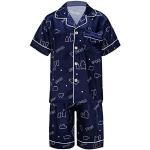 Pyjamas Yizyif bleues foncé en satin look fashion pour fille de la boutique en ligne Amazon.fr 