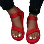 YJHLY Sandales Pour Femme Femmes D'Été Sandals Doux Sandales Femme Boucle Boucle Foam Sole Sandals Durables Pour Femmes-Red-35