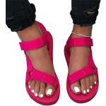YJHLY Sandales Pour Femme Femmes D'Été Sandals Doux Sandales Femme Boucle Boucle Foam Sole Sandals Durables Pour Femmes-Rosy Red-35