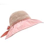 Chapeaux de paille roses en paille look fashion pour femme 