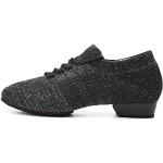 Chaussures de tango noires en daim Pointure 37 avec un talon jusqu'à 3cm classiques pour femme 