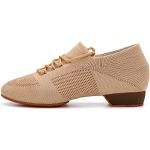 Chaussures de tango beiges en daim Pointure 36,5 avec un talon jusqu'à 3cm classiques pour femme 