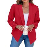 Vestes en tweed Yming rouges respirantes à manches longues Taille 4 XL look fashion pour femme 