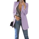 Blazers Yming violet clair respirants à manches longues Taille L look fashion pour femme 
