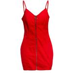 Robes de bal longues Yming rouges à volants minis sans manches Taille L look fashion pour femme 