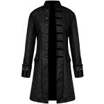 Vestes vintage Yming noires en velours à manches longues à col montant Taille XXL steampunk 