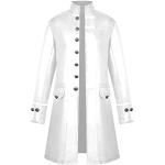 Manteaux gothiques Yming blancs Taille M look médiéval pour homme 