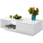 Tables basses rectangulaires blanches avec tiroirs modernes 