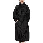 Vestes de pluie noires imperméables coupe-vents Taille L tall look fashion pour femme 