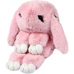 Sacs à main roses à motif lapins en fourrure look fashion pour enfant 
