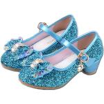 Chaussures casual de mariage bleues à paillettes Pointure 35 look casual pour fille 