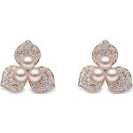 Bracelets de perles roses en or rose à perles à motif papillons 18 carats avec certificat d'authenticité pour femme 
