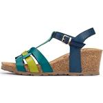 Sandales compensées Yokono bleues Pointure 38 look fashion pour femme 
