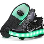 Chaussures de skate  noires lumineuses Pointure 28 look fashion pour enfant en promo 