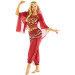 Tenues de danse orientale rouges en mousseline à sequins Tailles uniques look fashion pour femme 