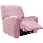 Housses de fauteuil roses en velours à motif animaux pour enfant 