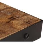 Tables basses rectangulaires marron laquées en acier à roulettes 