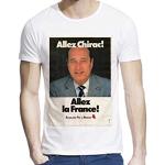 YouDesign T-Shirt imprimé Jacques-Chirac 475 - XL, Blanc