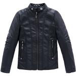 Blousons de moto noirs en cuir synthétique look fashion pour garçon de la boutique en ligne Amazon.fr 