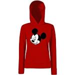 Sweats rouges à logo en lycra Mickey Mouse Club à capuche Taille L look fashion pour femme 