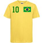 Maillots Brésil jaunes Pays enfant look sportif 