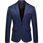 Blazers en cuir de mariage bleu marine Taille XL look fashion pour homme 