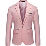 Blazers en cuir de mariage roses Taille XL look fashion pour homme 