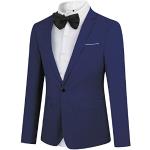 Vestes de costume de mariage bleues avec noeuds à motif papillons Taille S classiques pour homme en promo 