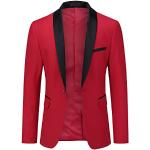 Vestes de costume de mariage rouges Taille 3 XL look fashion pour homme 