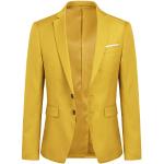 Blazers en cuir jaunes Taille 3 XL look fashion pour homme 