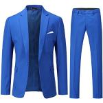 Pantalons de costume de mariage bleus Taille XL look fashion pour homme 