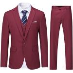 Vestes de costume de mariage rouges Taille XS look business pour homme 