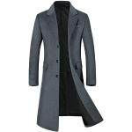 Manteaux en laine gris Taille L look casual pour homme en promo 