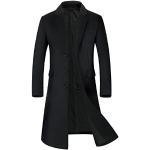 Manteaux en laine noirs Taille XS look casual pour homme en promo 