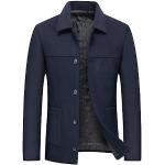Manteaux en laine bleus Taille XL look casual pour homme en promo 