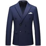 Vestes de costume de mariage bleu marine Taille XXL look fashion pour homme 