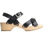 Sandales à talons noires en cuir de vache à clous Pointure 40 look fashion pour femme 