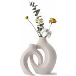 Vases blancs à fleurs en céramique inspirations zen 