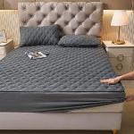 Alèses de lit grises en coton 140x200 cm 