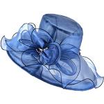 Chapeaux de mariage bleus en polyester 59 cm look fashion pour femme en promo 