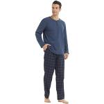 Pyjamas en polaires bleu marine à carreaux en polyester Taille XL look fashion pour homme 