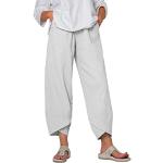 Pantalons baggy blancs en coton Taille S look hippie pour femme en promo 