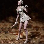YXCC Figurine d'action infirmière sans Visage Statue de Personnage d'anime Silent Hill Ornement de modèle Mobile d'infirmière tête bouillonnante