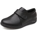 Chaussures noires en caoutchouc à scratch respirantes pour pieds larges Pointure 48 look fashion pour homme 
